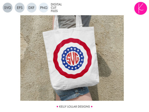 American Flag Bunting Monogram: Graphics & Crafts for Patriotic Branding