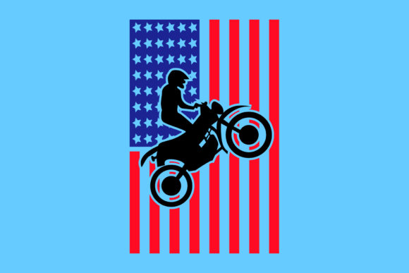 Dirt Bike Distressed Flag SVG for Crafts and Graphics