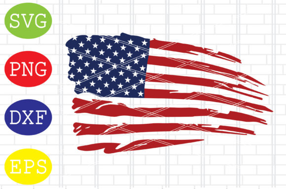 Distressed American Flag USA Svg