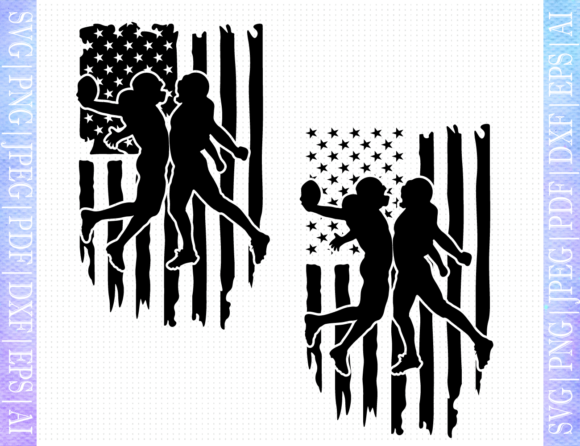 Distressed Football Flag Svg: Graphics for Crafts
