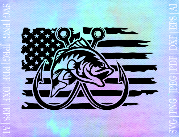 Fish Hook Flag Svg: Graphics for Crafts