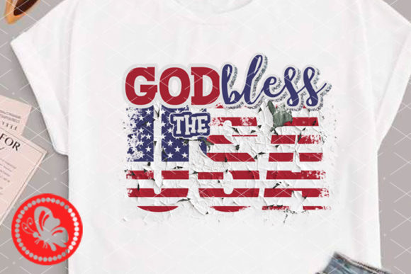 God Bless the USA Flag Sublimation Png