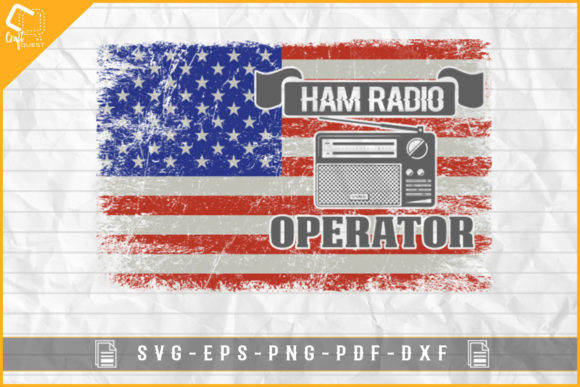 Ham Radio Operator USA Flag Sublimation: Graphics and Crafts