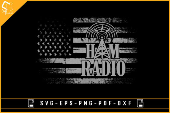 Ham Radio USA Grunge Flag Sublimation