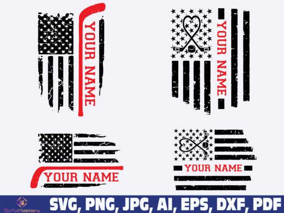 Hockey Name Hockey Flag Graphics