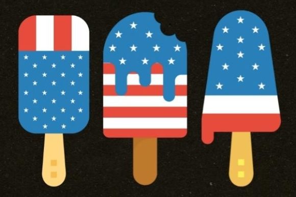 Ice Cream American Flag: Graphics and Crafts for Creative Publishing