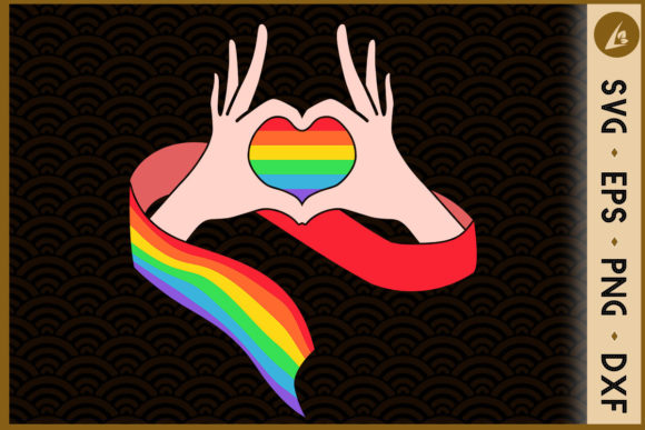 LGBT Love Rainbow Flag Graphics & Crafts