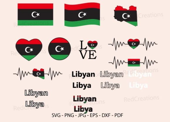 Libya Flag Bundle: Graphics & Crafts