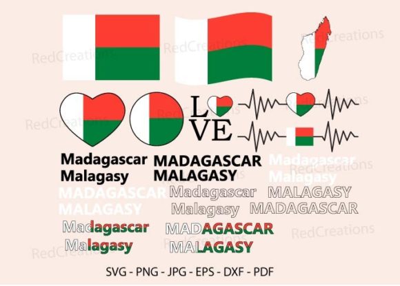 Madagascar Flag Bundle: Graphics and Crafts in One