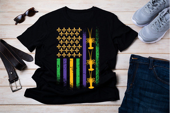 Mardi Gras Flag Crawfish Graphics and Crafts