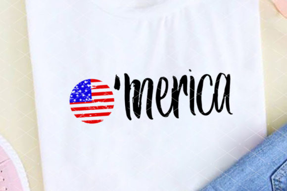 Merica Sign USA Flag Independence Day Graphics