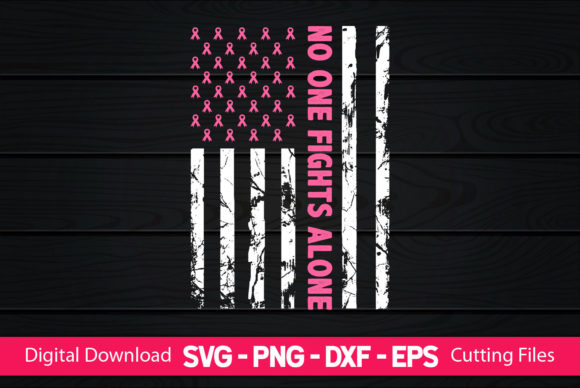 No One Fights Alone American Flag Graphics