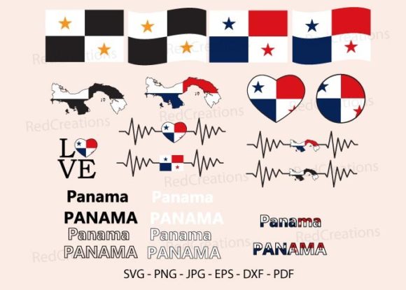 Panama Flag Bundle Svg, Graphics & Crafts