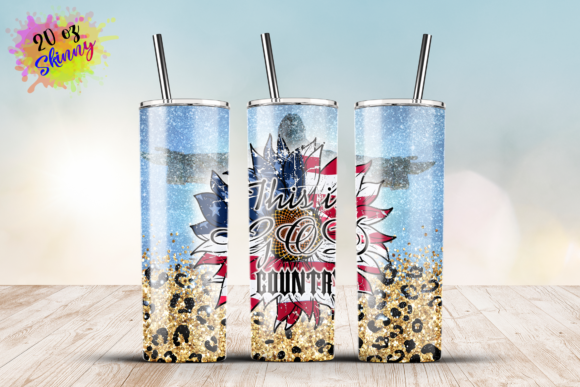 This is Gods Country American Flag 20oz Graphics