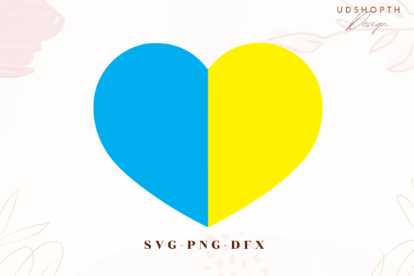 Ukraine Flag Heart Svg Graphics and Crafts