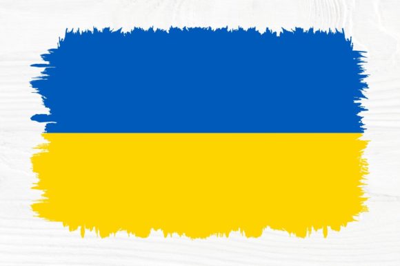 Ukraine Flag SVG Cut File, Graphics & Crafts